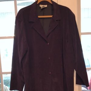 Eggplant longer style size 3X duster/blazer